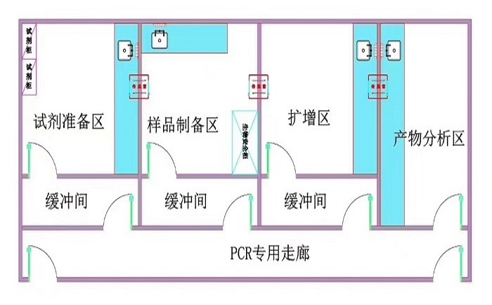 PCR實驗室區(qū)域設置